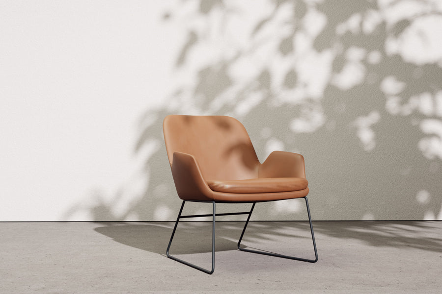 Daisy Sled Lounge Chair by B&T, showing daisy sled lounge chair in live shot.