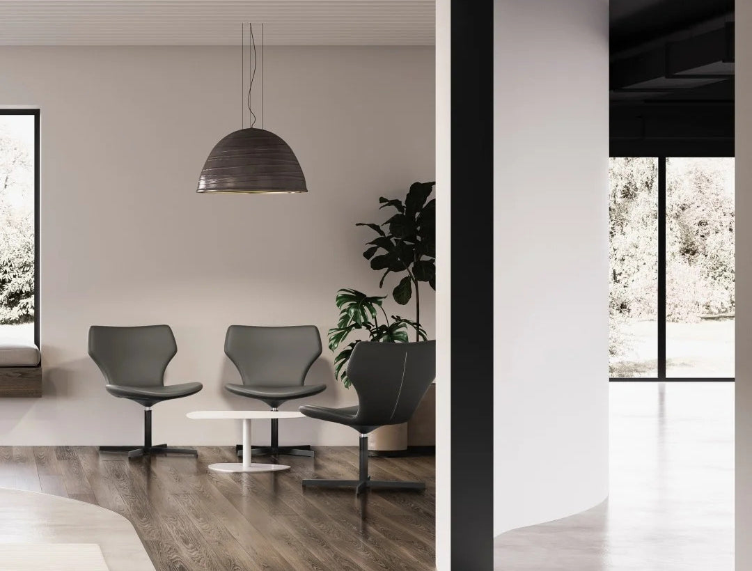 Damatra Lounge Chair by Kollektiff, showing damatra lounge chairs in live shot.