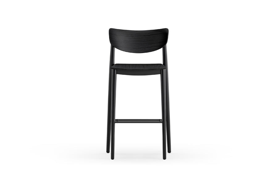 Dante Stools by B&T, showing front view of dante stools.