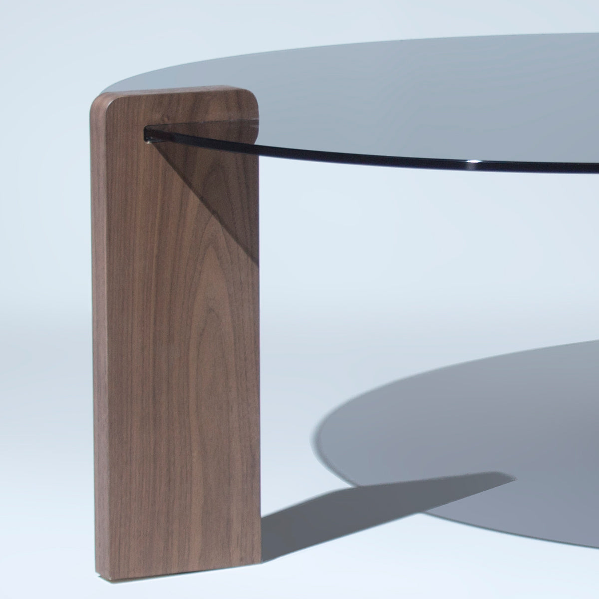 Davis Coffee Table by Tronk Design, showing closeup view of davis coffee table in live shot.