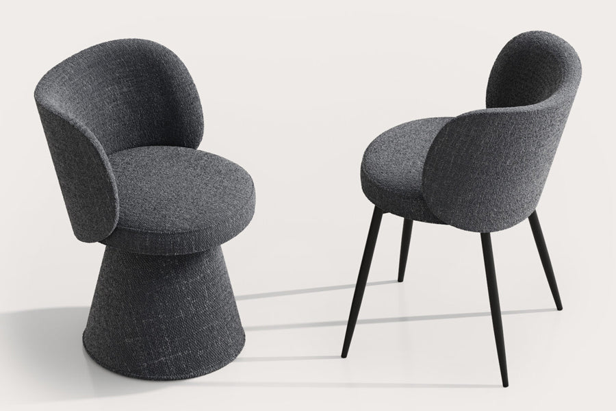 Dazzle Cone Chair by Kollektiff, showing dazzle cone chairs in live shot.