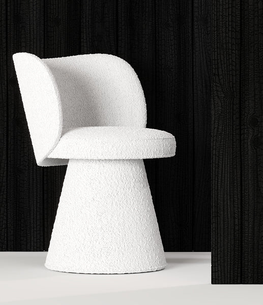 Dazzle Cone Chair by Kollektiff, showing dazzle cone chair in live shot.