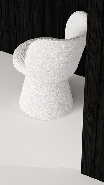 Dazzle Cone Chair by Kollektiff, showing dazzle cone chair in live shot.