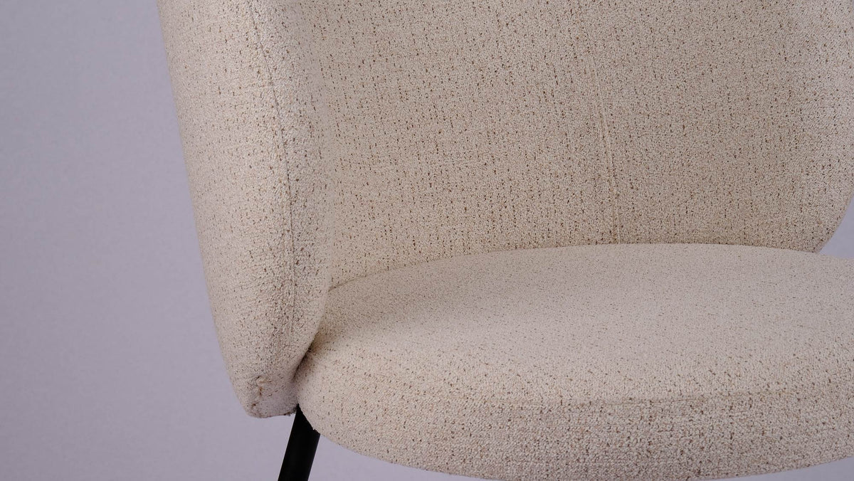 Dazzle Metal Chair by Kollektiff, showing closeup view of dazzle metal chair in live shot.