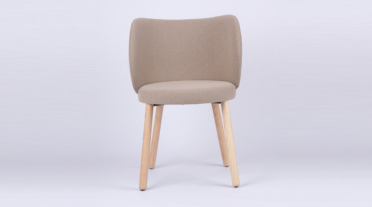 Dazzle Wood Chair by Kollektiff, showing dazzle wood chair in live shot.