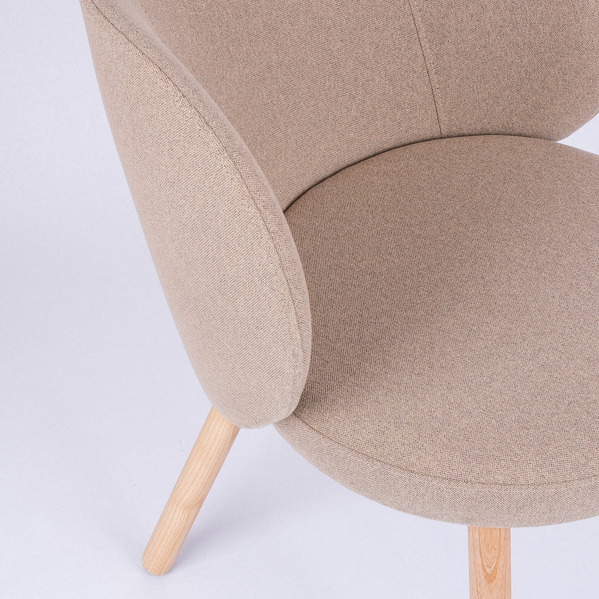 Dazzle Wood Chair by Kollektiff, showing closeup view of dazzle wood chair in live shot.