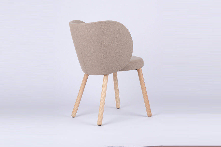 Dazzle Wood Chair by Kollektiff, showing dazzle wood chair in live shot.