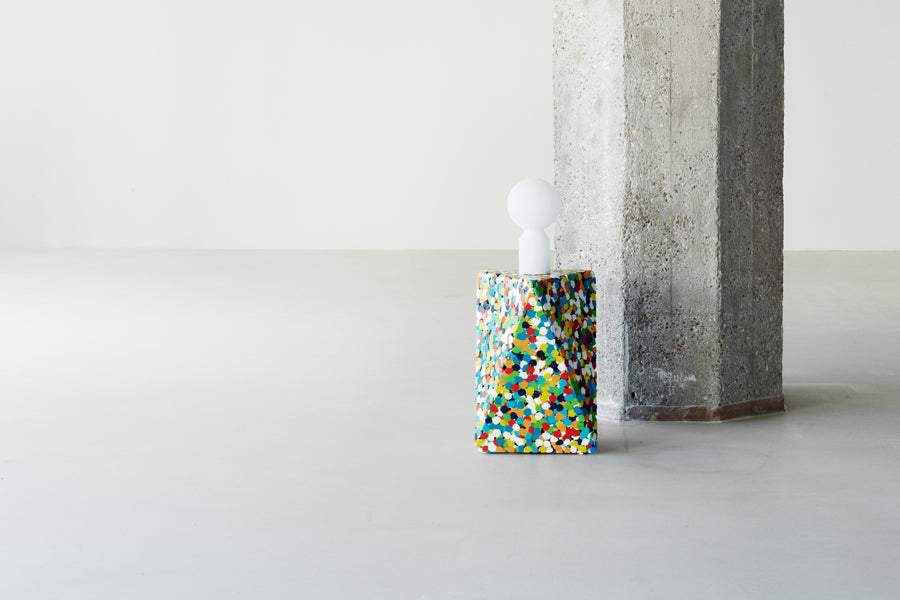 Delta Proust Side Table by Normann Copenhagen, showing delta proust side table in live shot.