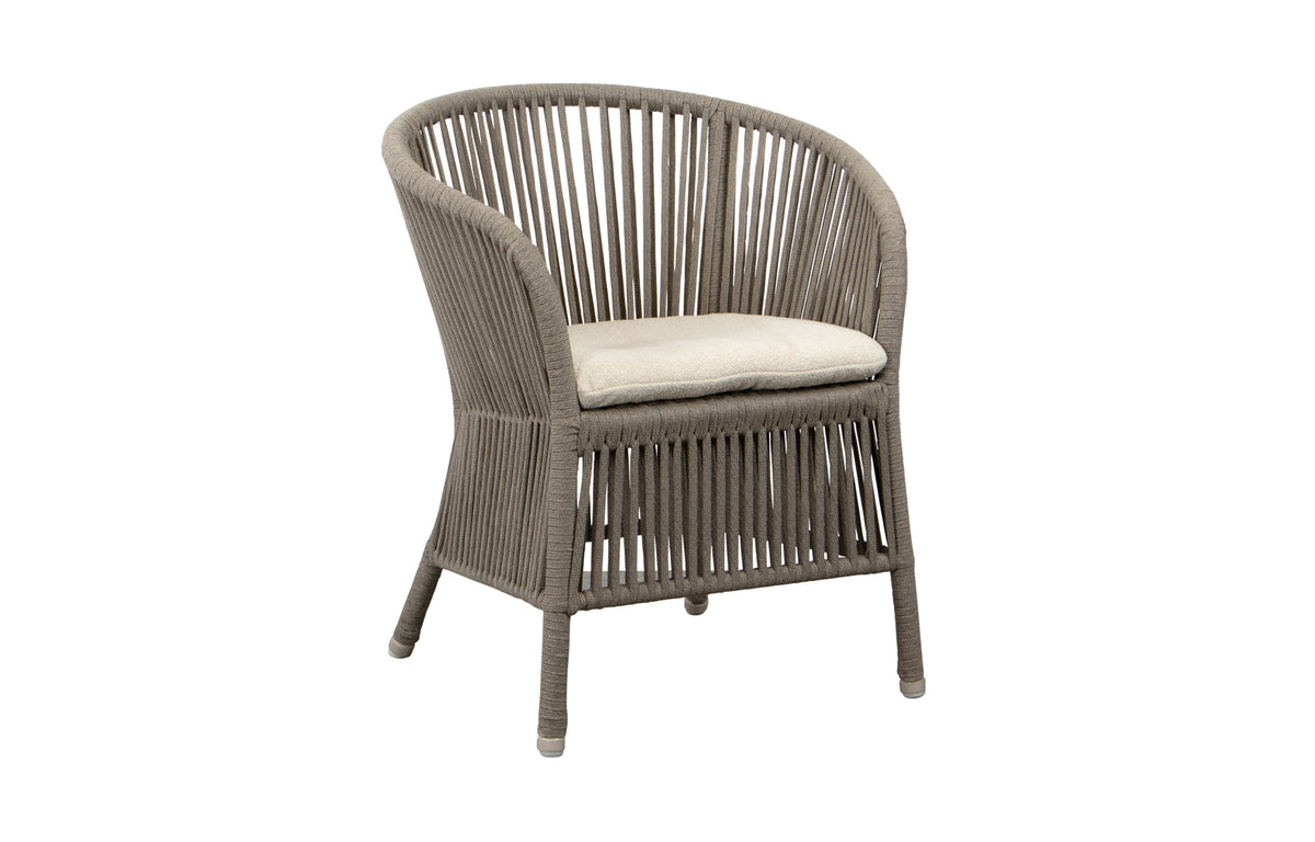 Derby Arm Chair by Cane-Line - Taupe Soft Rope, Sand Free Seat.