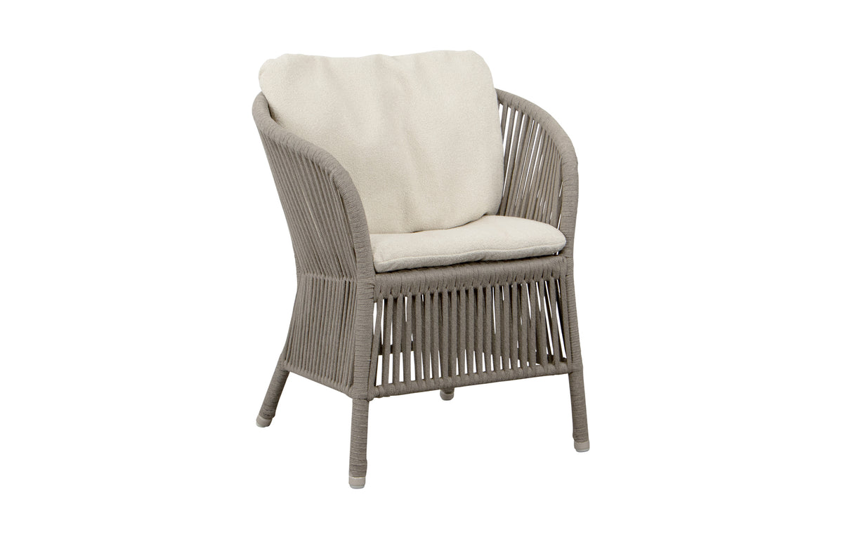 Derby Arm Chair by Cane-Line - Taupe Soft Rope, Sand Free Seat/Back Set.
