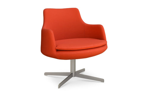 Dervish 4 Star Lounge Arm Chair by SohoConcept - Camira Blazer Orange Wool.