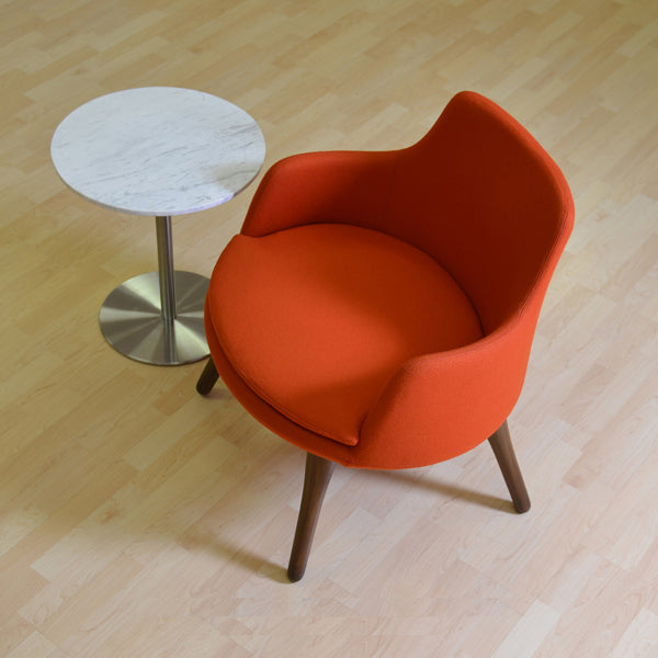 Dervish Wood Lounge Arm Chair by Sohoconcept, showing dervish wood lounge arm chair in live shot.