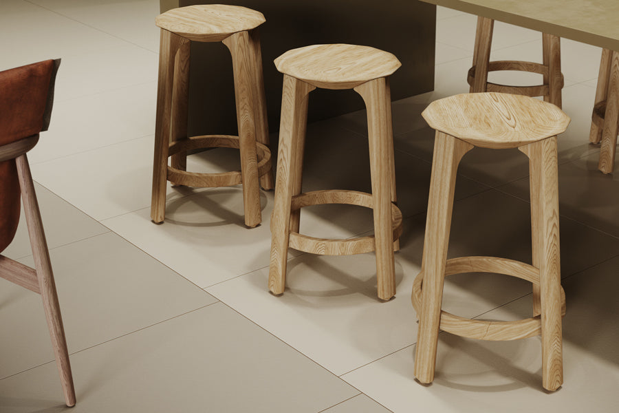 Diamond Stool by Kollektiff, showing diamond stools in live shot.