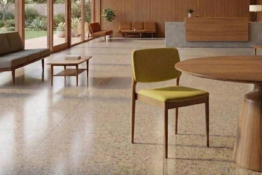 Dion Chair by B&T, showing dion chair in live shot.