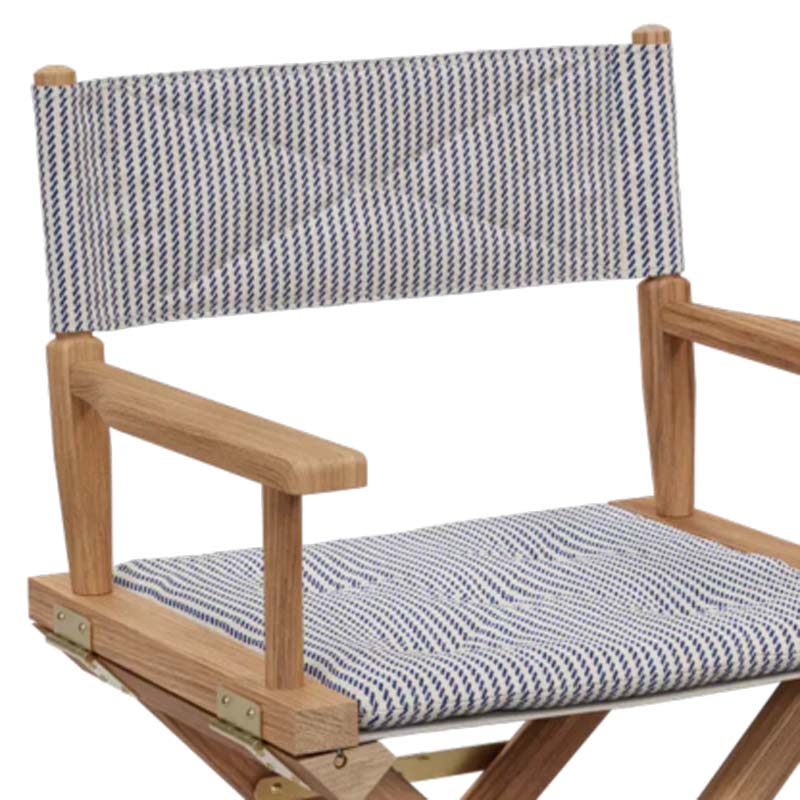 Director's Armchair by Skagerak, showing closeup view of director's armchair. 