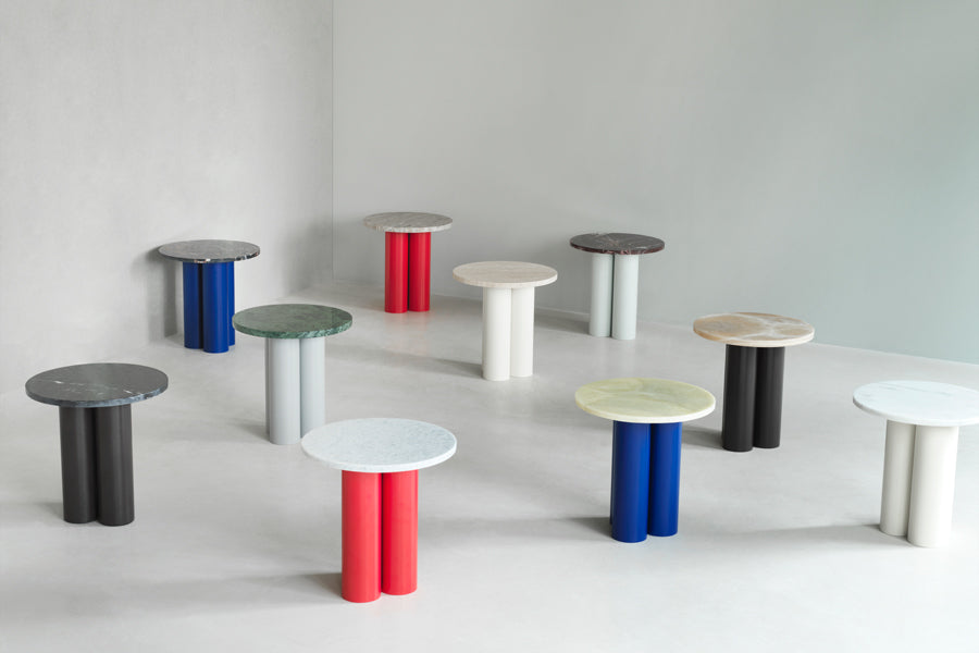 Dit Side Table by Normann Copenhagen, showing dit side tables in live shot.