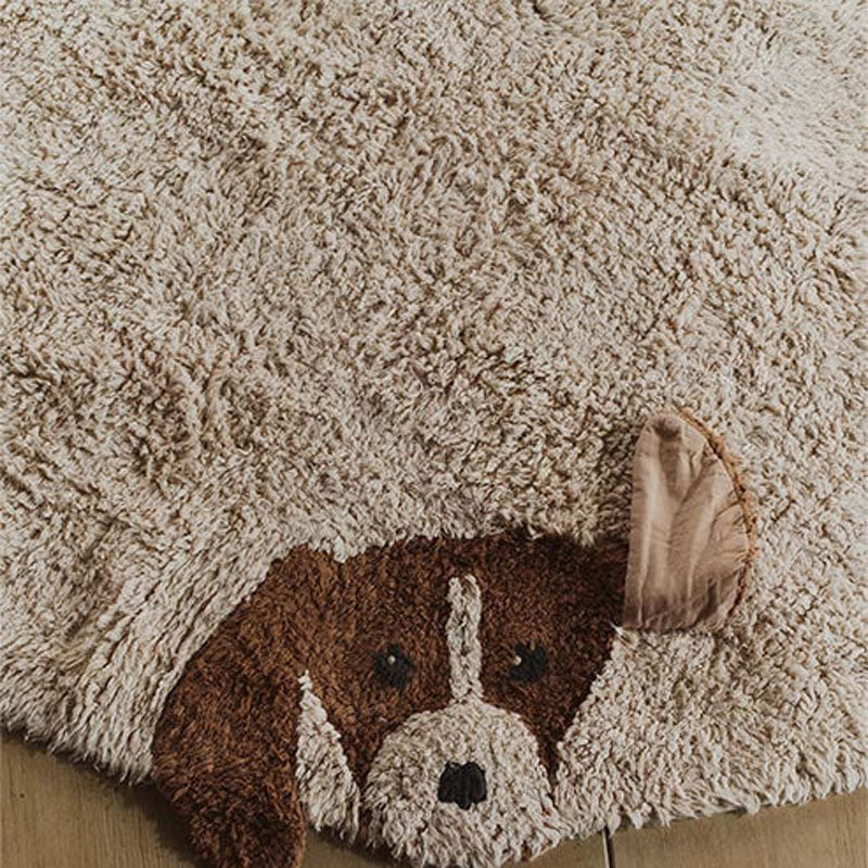 Dogs Washable Rug by Lorena Canals, showing closeup view of dogs washable rug.