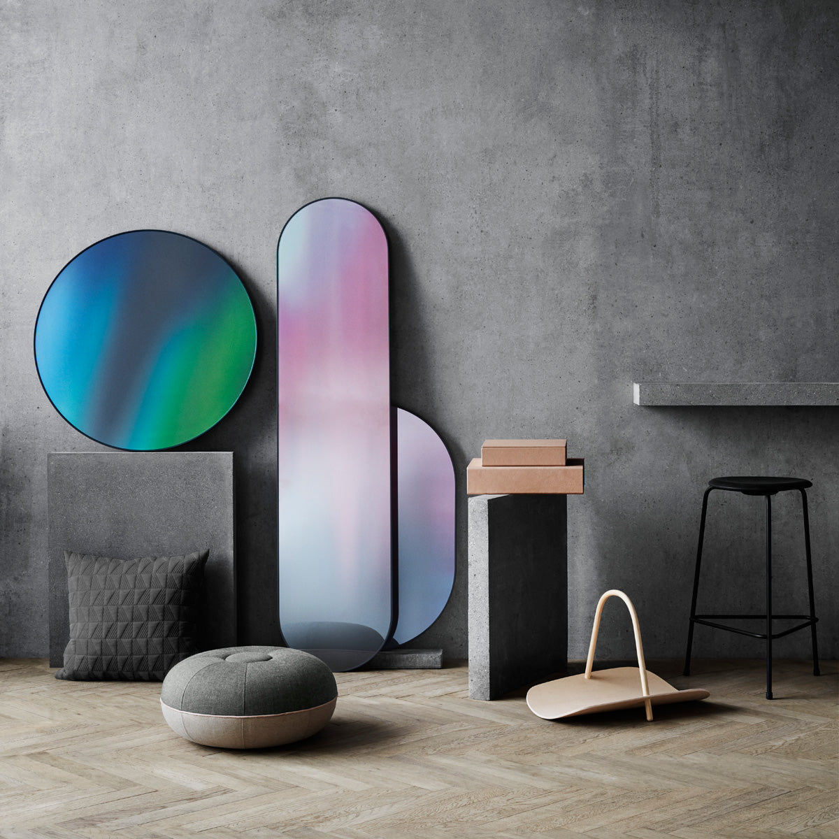 Dot High Stool by Fritz Hansen, showing dot high stool in live shot.