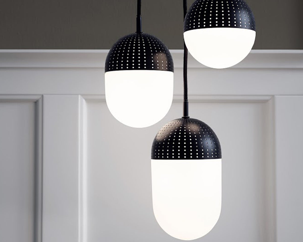 Dot Pendant by Woud, showing dot pendant in live shot.