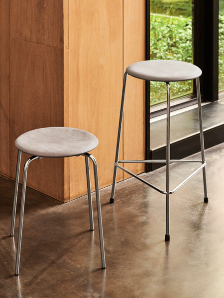 Dot Stool by Fritz Hansen, showing dot stool in live shot.