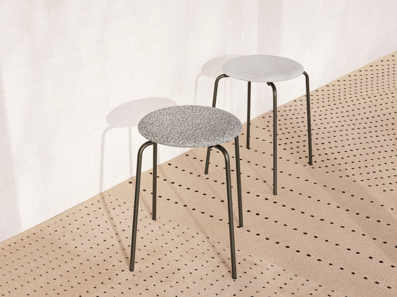 Dot Stool by Fritz Hansen, showing dot stools in live shot.