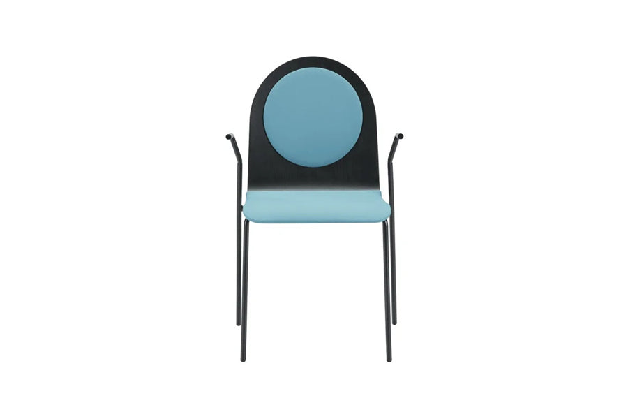 Dot Upholstered Seat Chair by B&T, showing front view of dot upholstered seat chairs.
