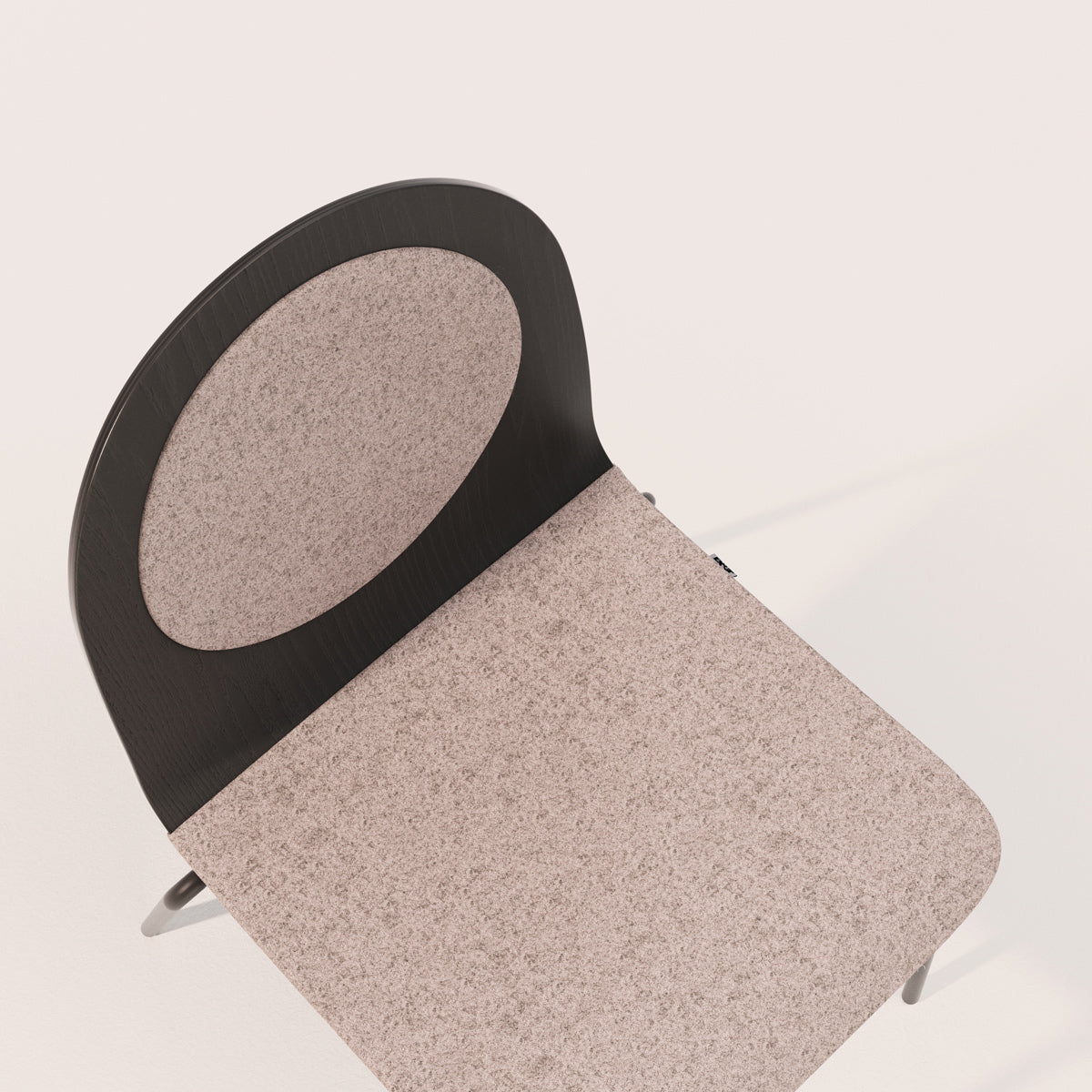 Dot Upholstered Seat Chair by B&T, showing closeup view of dot upholstered seat chair in live shot.