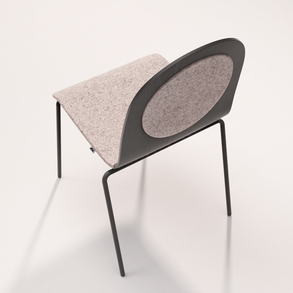 Dot Upholstered Seat Chair by B&T, showing dot upholstered seat chair in live shot.