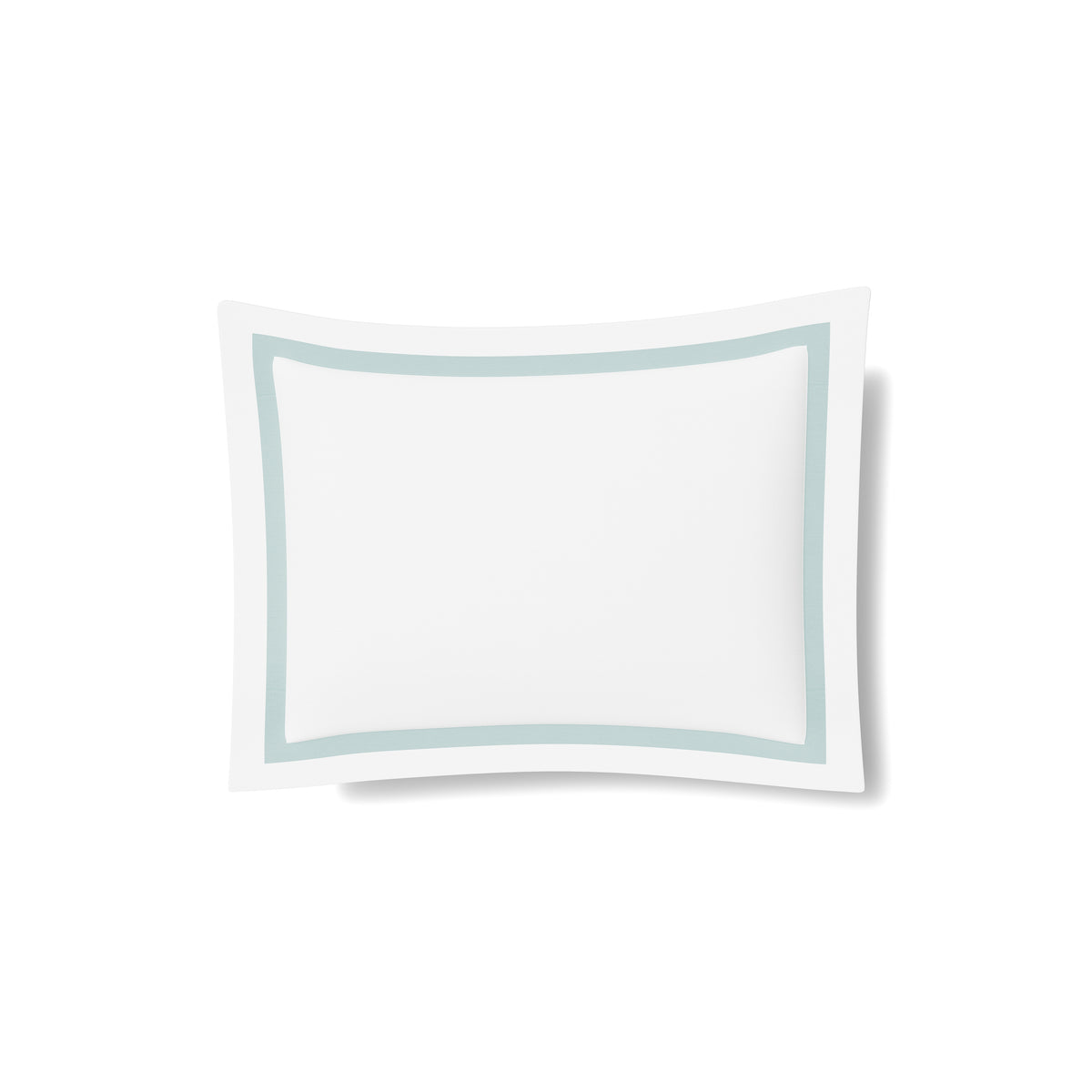 Ready-to-Bed 2.0 Cotton & Trim Sham in White/Aqua