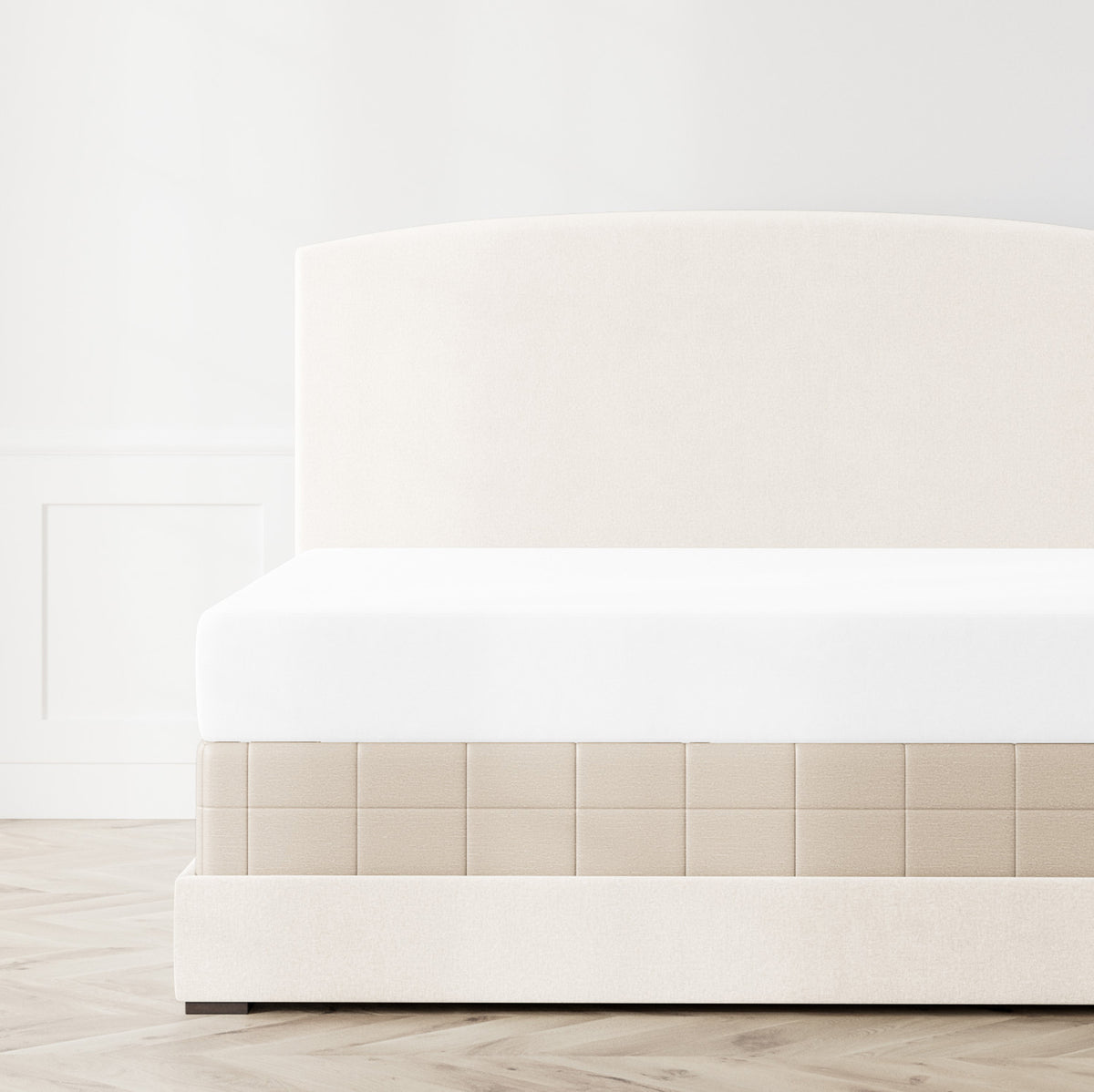 Stria Box Spring Cover in Pumice