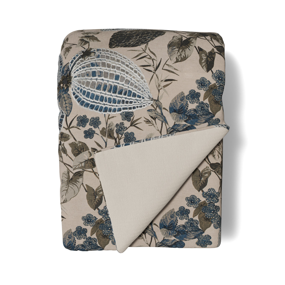 Nature Linen Throw in Blue
