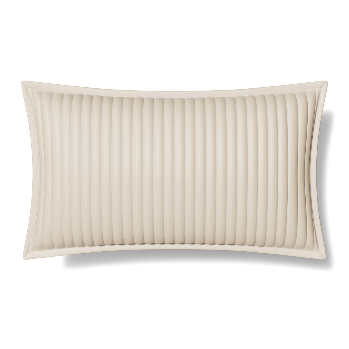 Charmeuse Channel Quilt Pillow in Ivory
