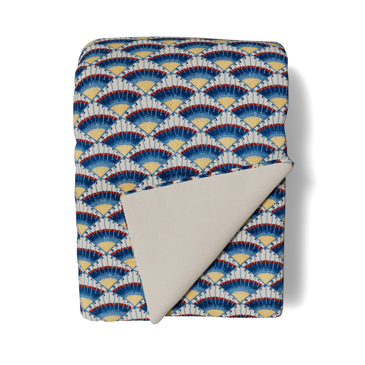 Maiolica Linen Throw in Blues