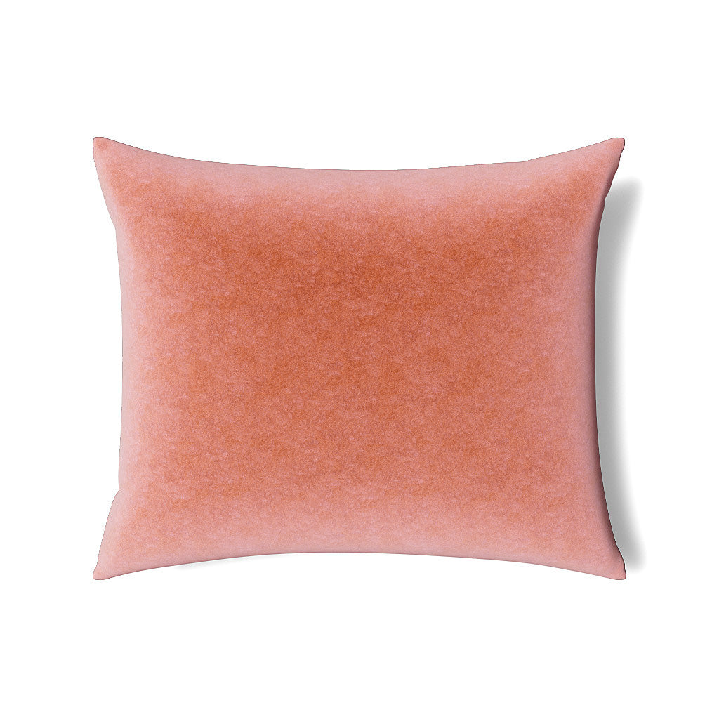 Fresco Velvet Pillow in Rhubarb