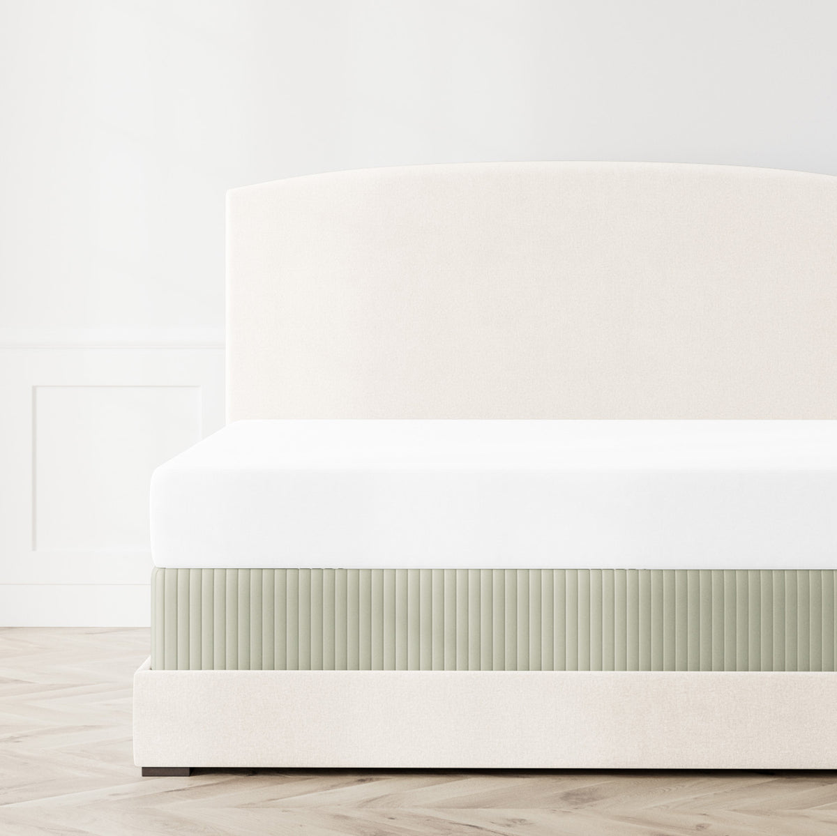 Charmeuse Channel Quilt Box Spring Cover in Frost