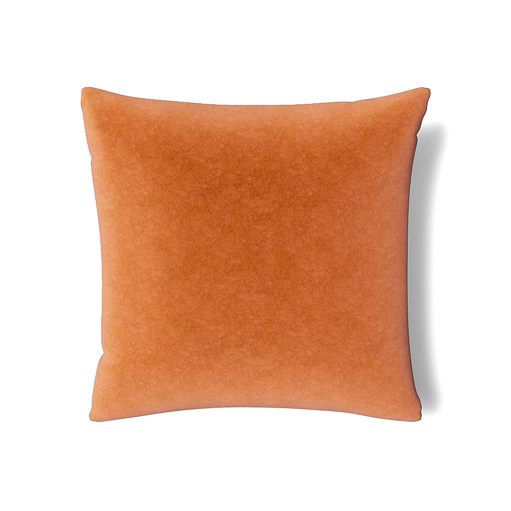 Fresco Velvet Sham in Terra Cotta