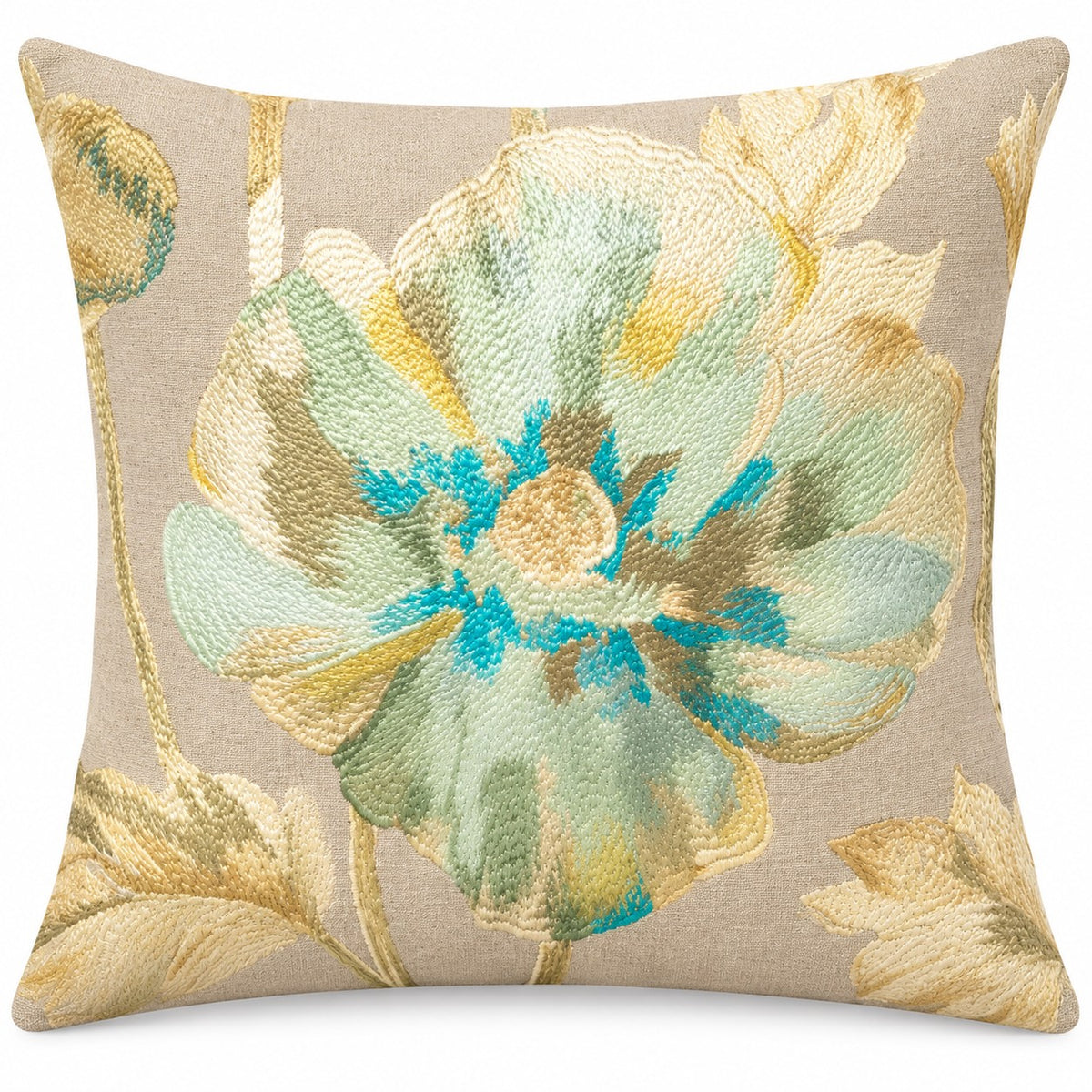 Opium Linen Pillow in Azure