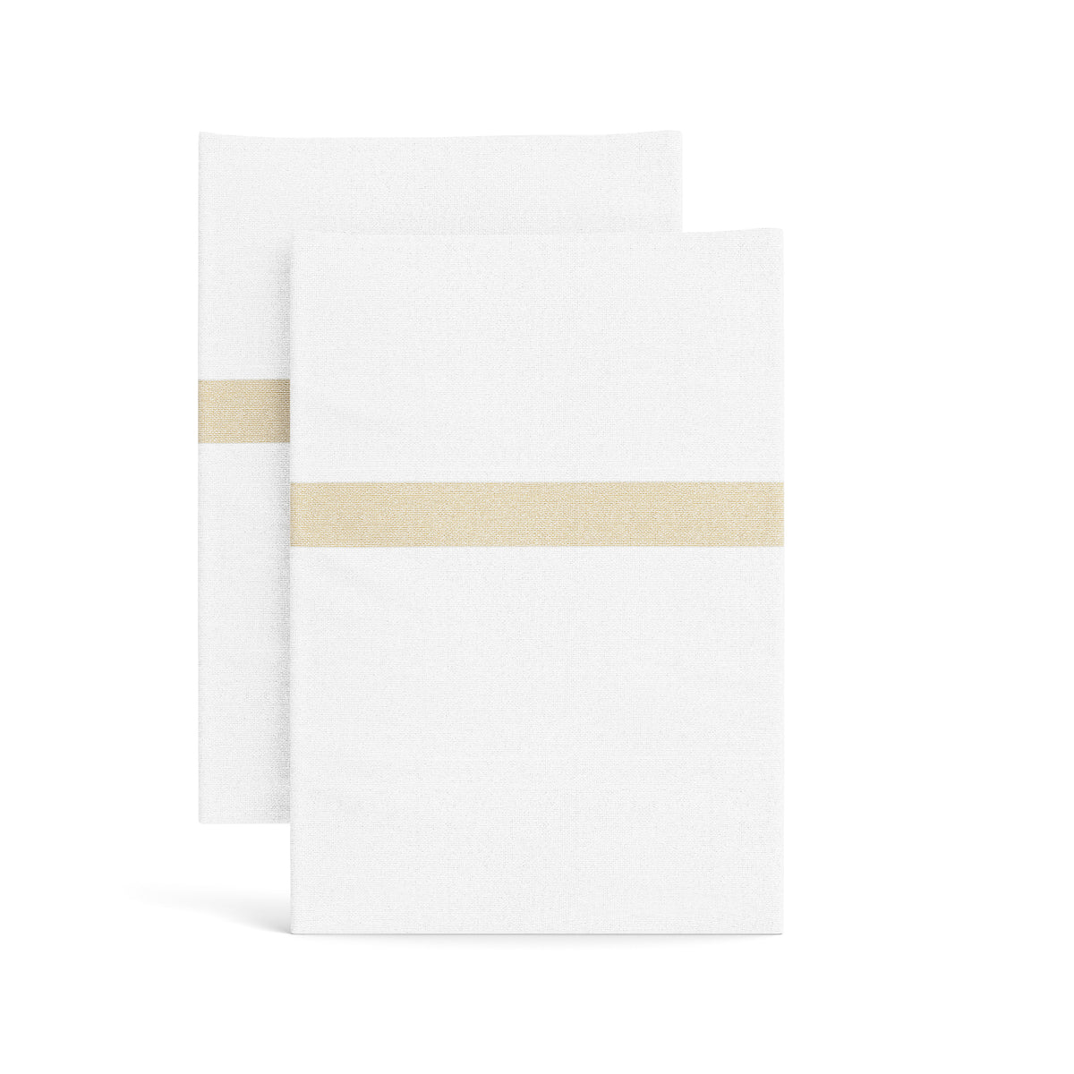 Ready-to-Bed 2.0 Cotton & Trim Pillowcases in White/Pumice