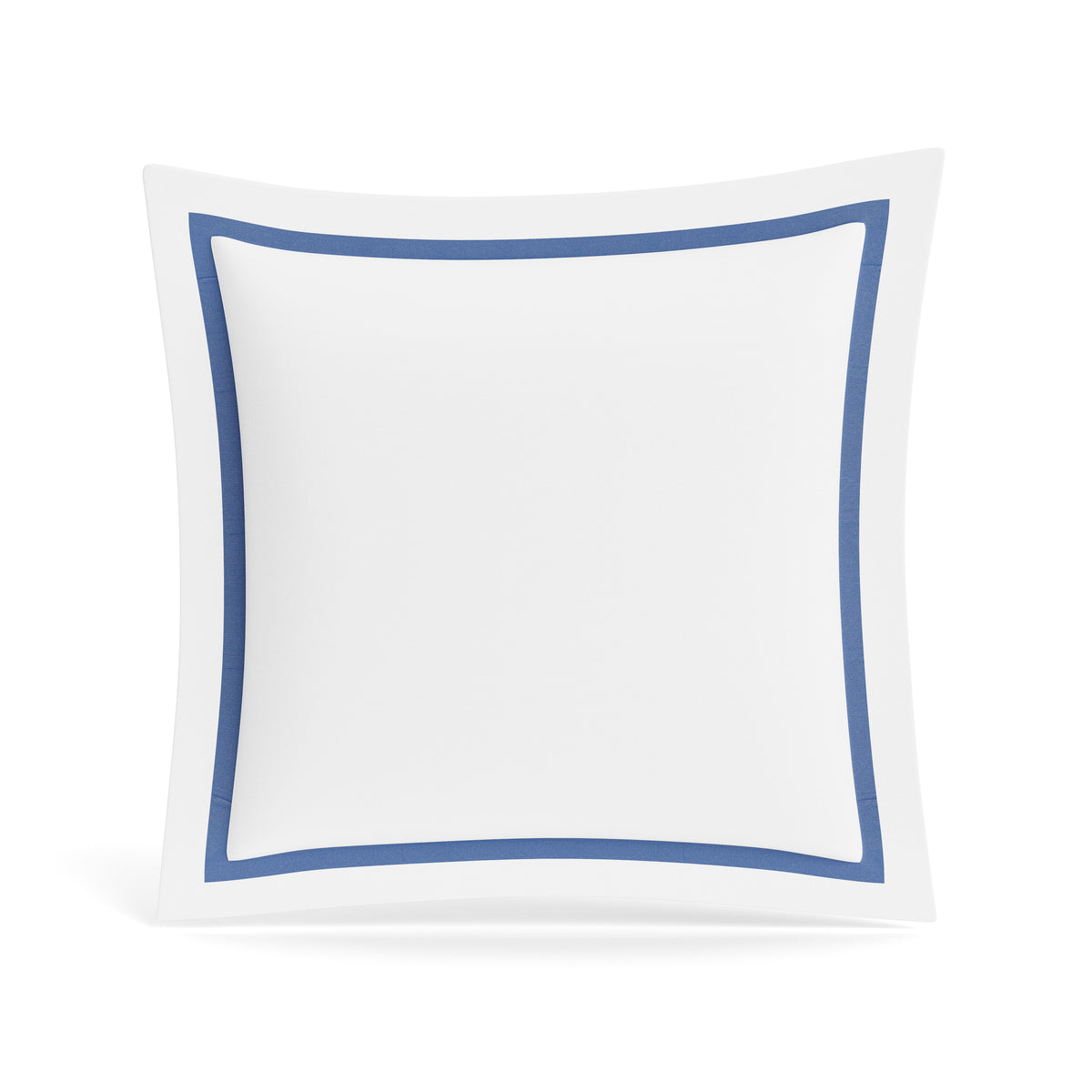 Ready-to-Bed 2.0 Cotton & Trim Sham in White/Periwinkle