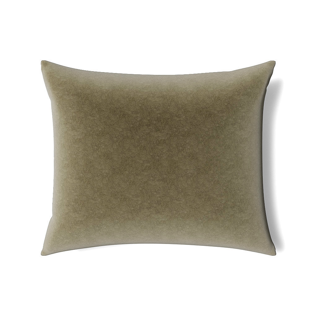 Fresco Velvet Pillow in Khaki