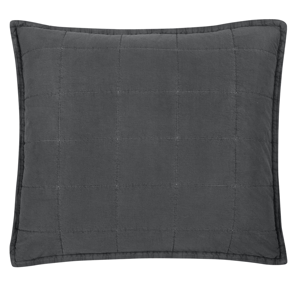 Cotton Canvas Pillow in Charcoal