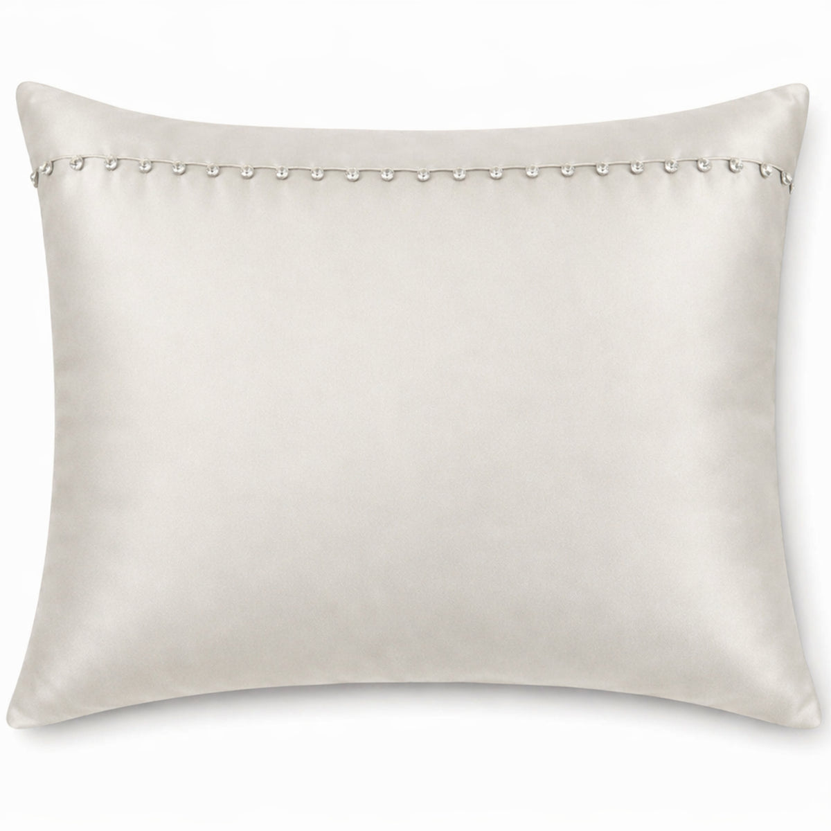 Tiny Crystals Charmeuse Silk Sham in Silver