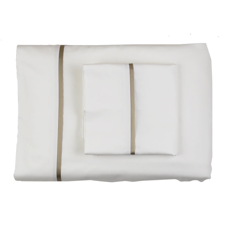 Silk Trim Sheet Set in White/Mystery