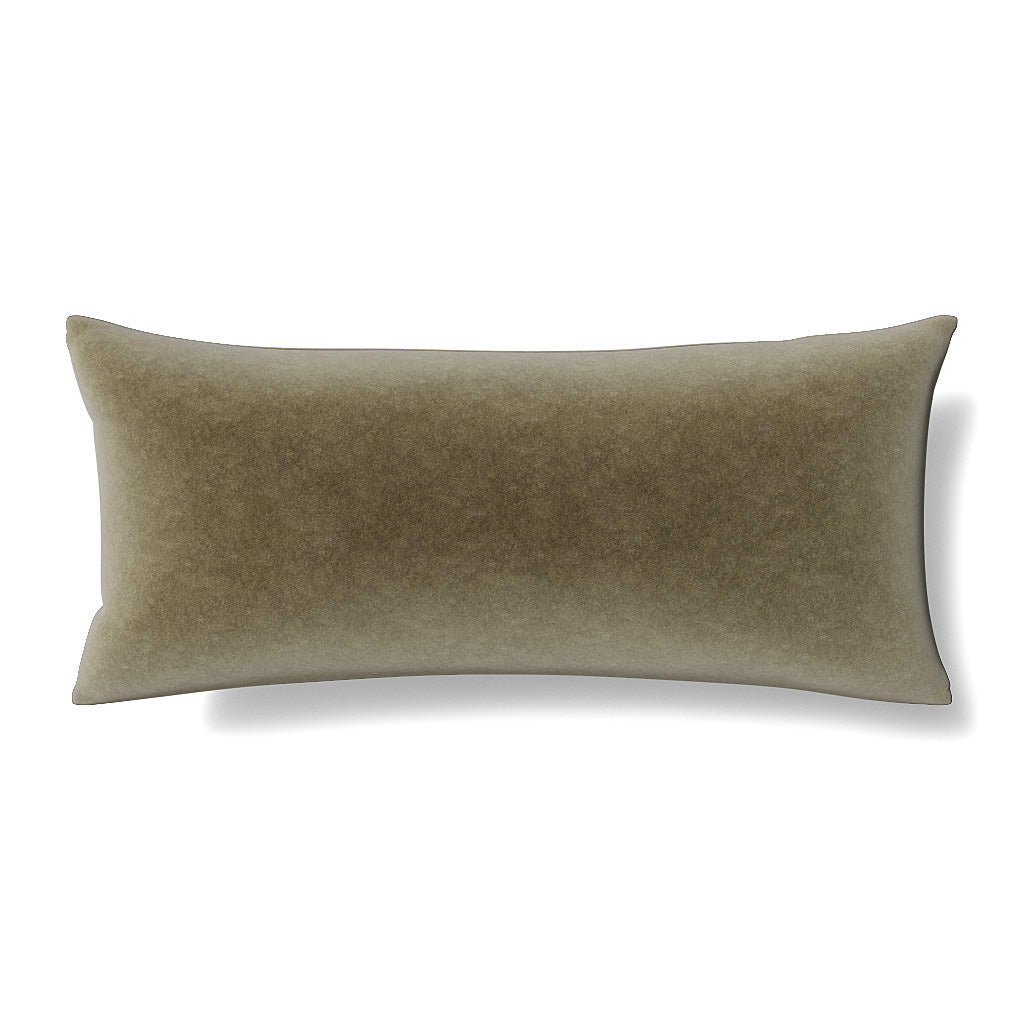 Fresco Velvet Pillow in Khaki