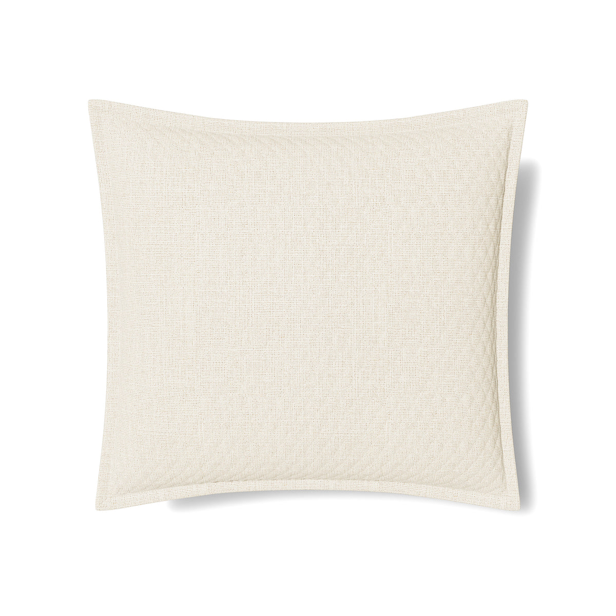 Basketweave Quilted Sham in Ivory