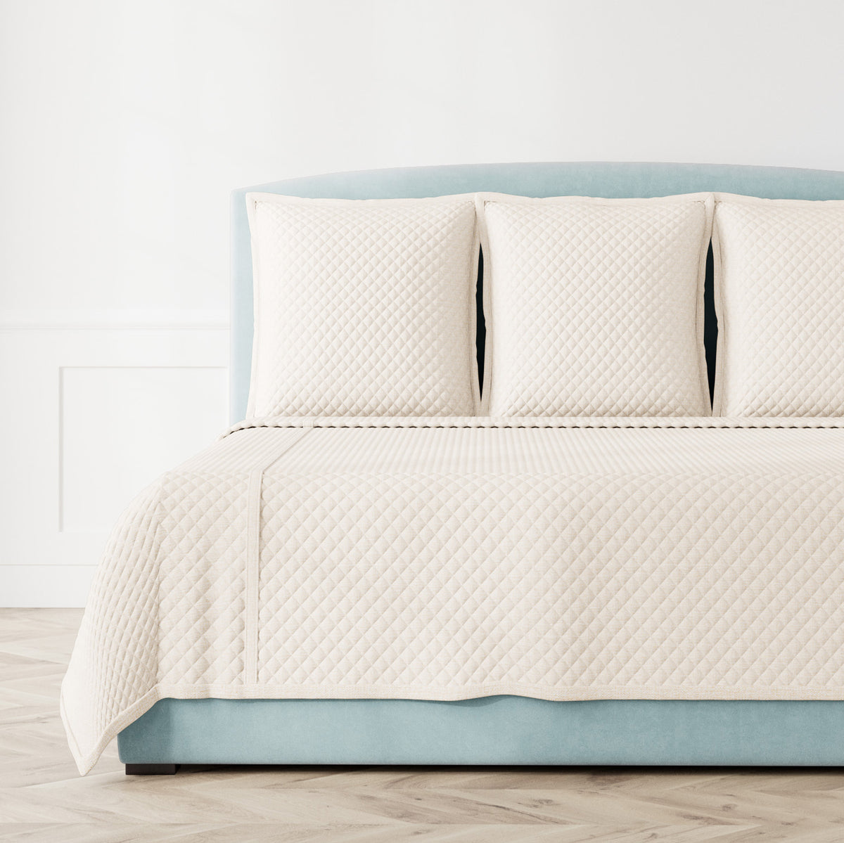 Faux Flax Coverlet Set in Pumice