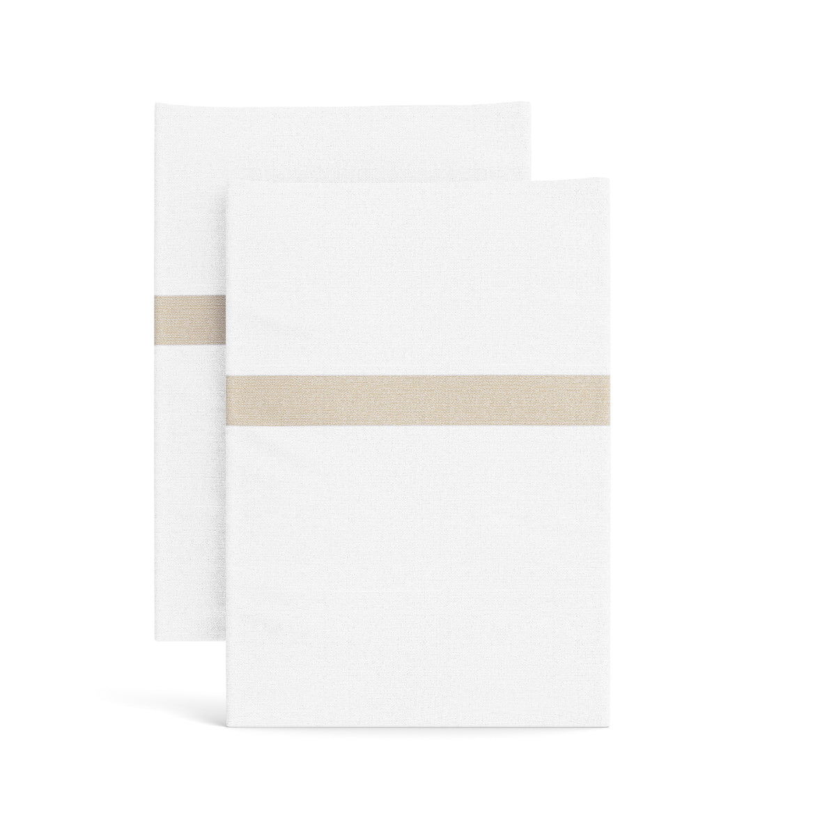 Ready-to-Bed 2.0 Cotton & Trim Pillowcases in White/Silver