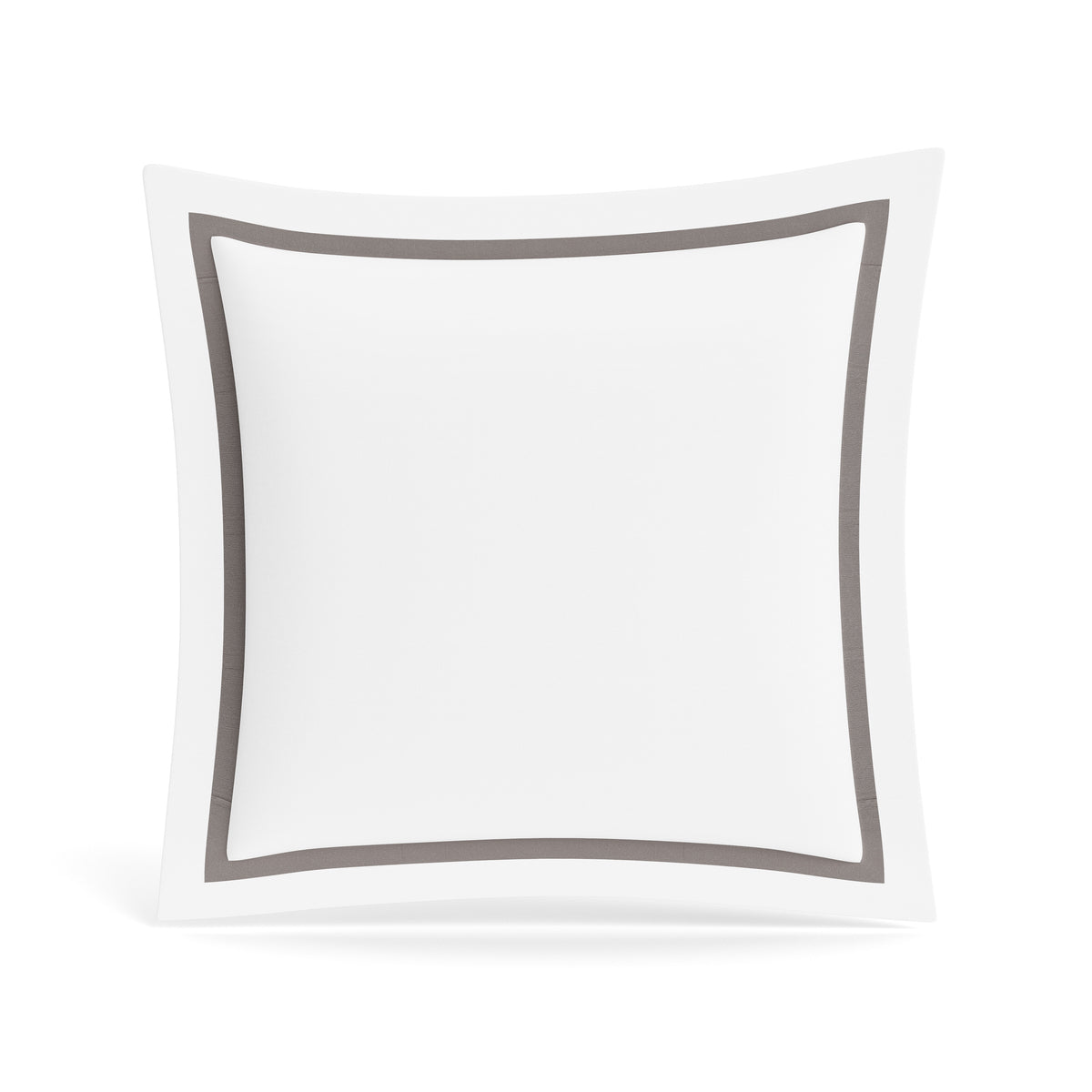 Ready-to-Bed 2.0 Cotton & Trim Sham in White/Grey
