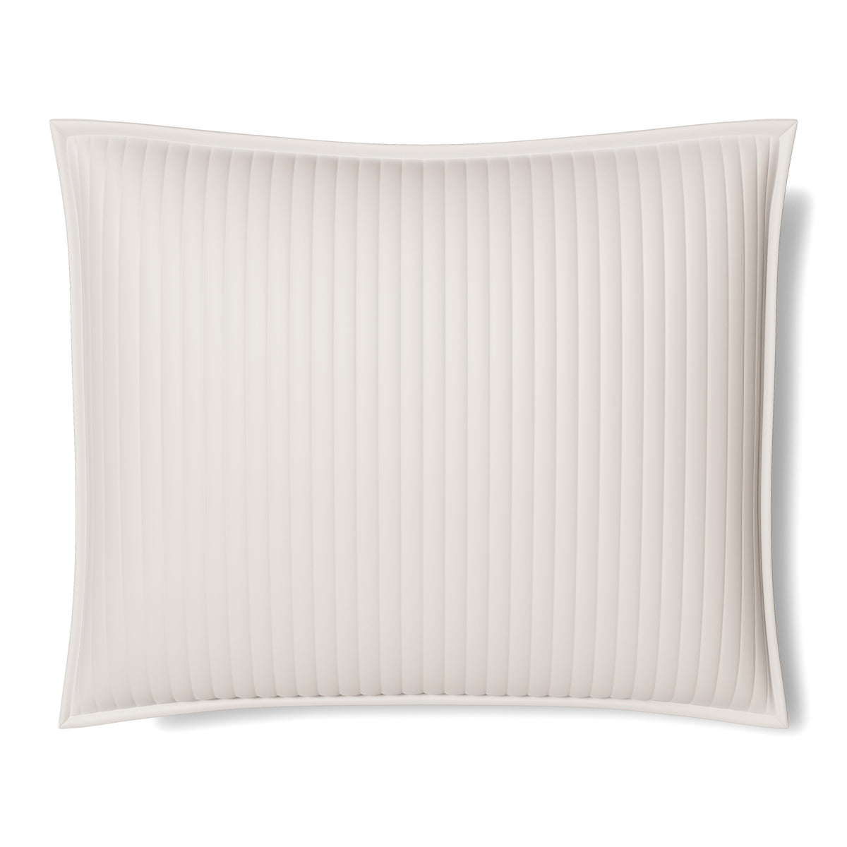 Charmeuse Channel Quilt Pillow in White