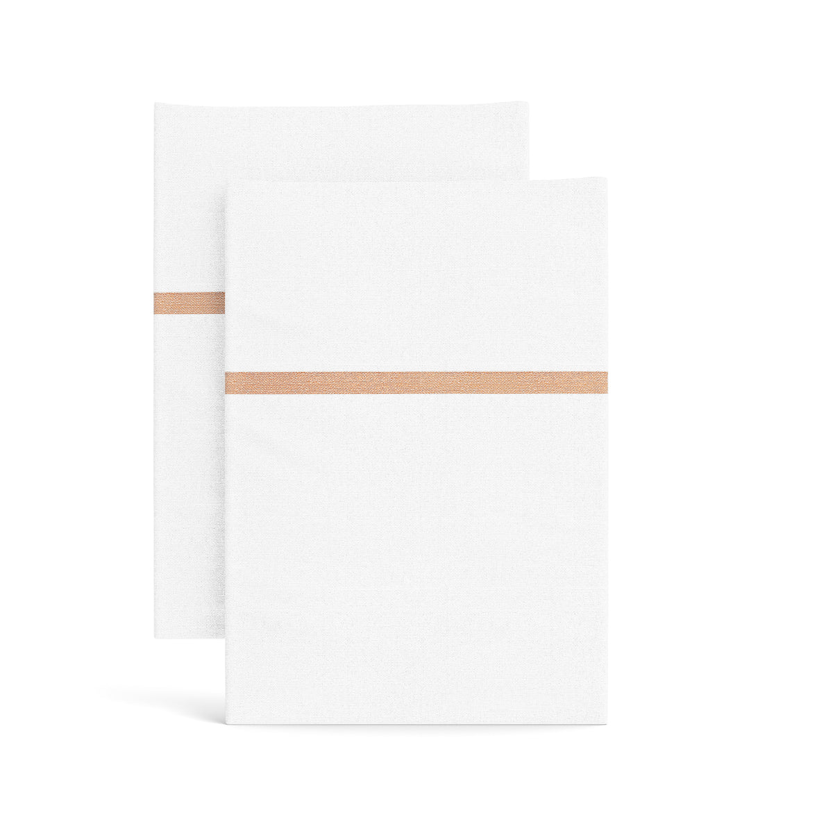 Silk Trim Pillowcases in White/Sand